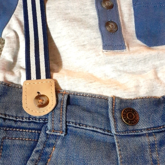 Baby Cat & Jack 2-Piece Short Set | 0-3M | Heather - Picture 2 of 8